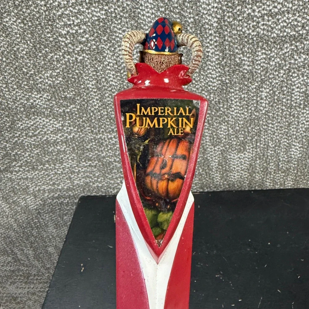 Weyerbacher Imperial Pumpkin Ale Beer Tap Handle Red Jester Halloween Barware